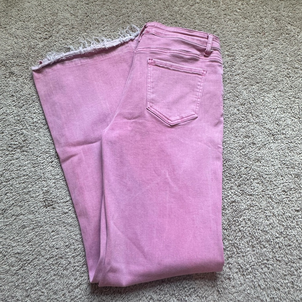 Pink Flare & Wide Leg Jeans